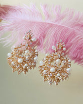 Georgia Pearl Studded Wreath Earrings - The Pashm